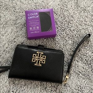 Tory Burch Black Phone Wallet Wristlet